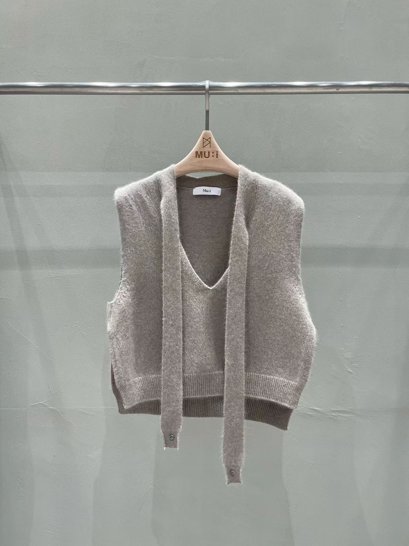 THE MUI韓國代購㊣女裝新品職業推薦人氣25秋冬休閑吊帶背心THE MUI吊帶/背心圖色1