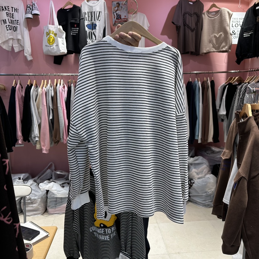 K STORY東大門㊣直郵女裝新品推薦休閑熱賣真品職業長袖T恤K STORY長袖T恤