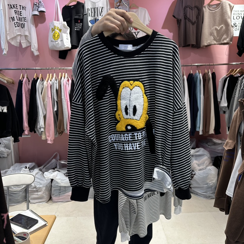 K STORY東大門㊣直郵女裝新品推薦休閑熱賣真品職業長袖T恤K STORY長袖T恤圖色2