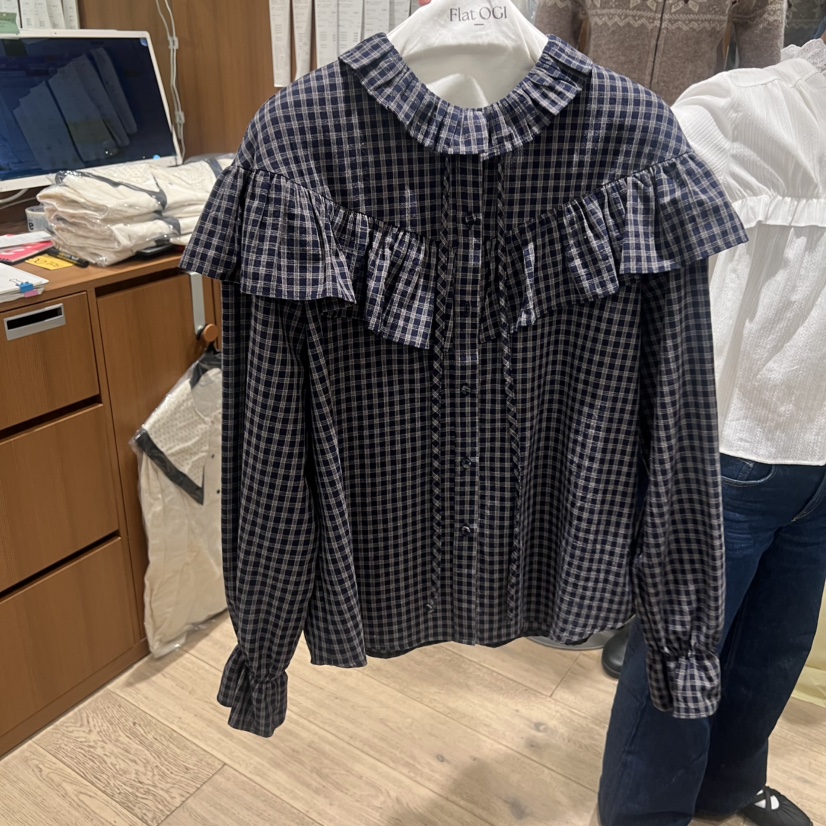 OGI東大門㊣實拍女士新款真品25秋冬推薦時尚熱賣襯衫蕾絲衫FLat OGI襯衫/蕾絲衫圖色1