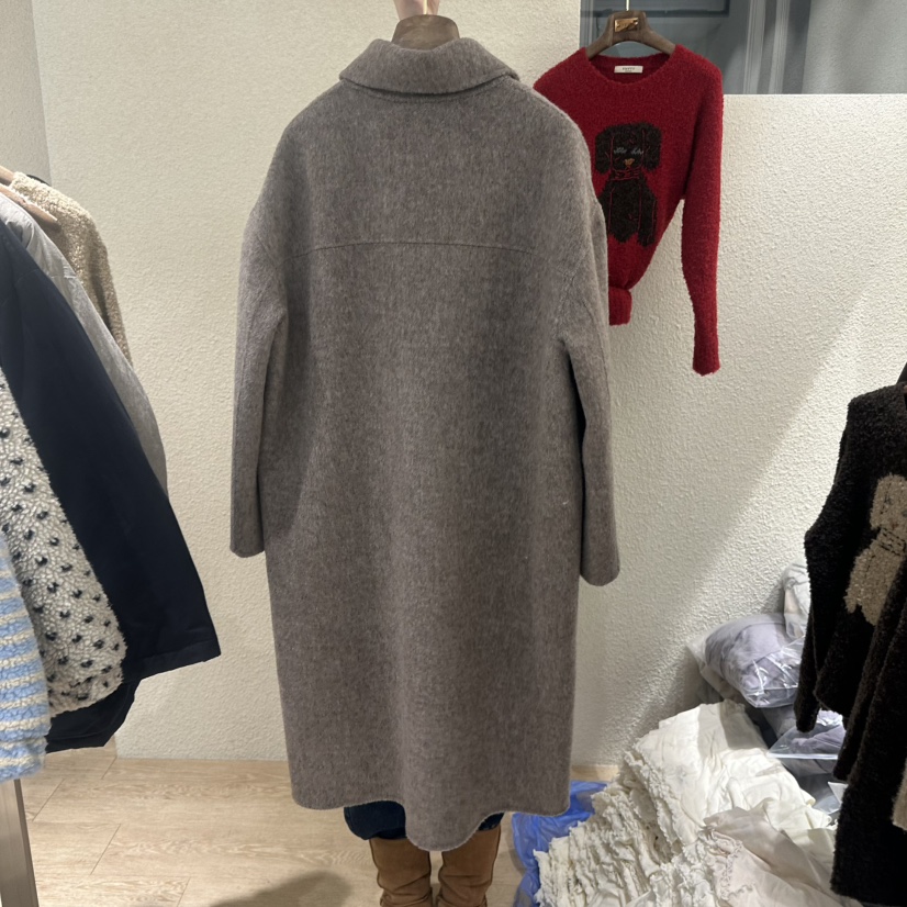 EMPTY東大門㊣代購女裝新品時尚真品推薦人氣中長款大衣涂層EMPTY中長款大衣