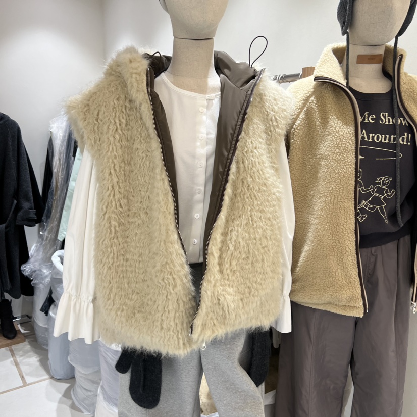 HOWFF韓國直郵㊣女士新品人氣推薦熱賣馬甲不含內搭雙面連帽HOWFF馬甲