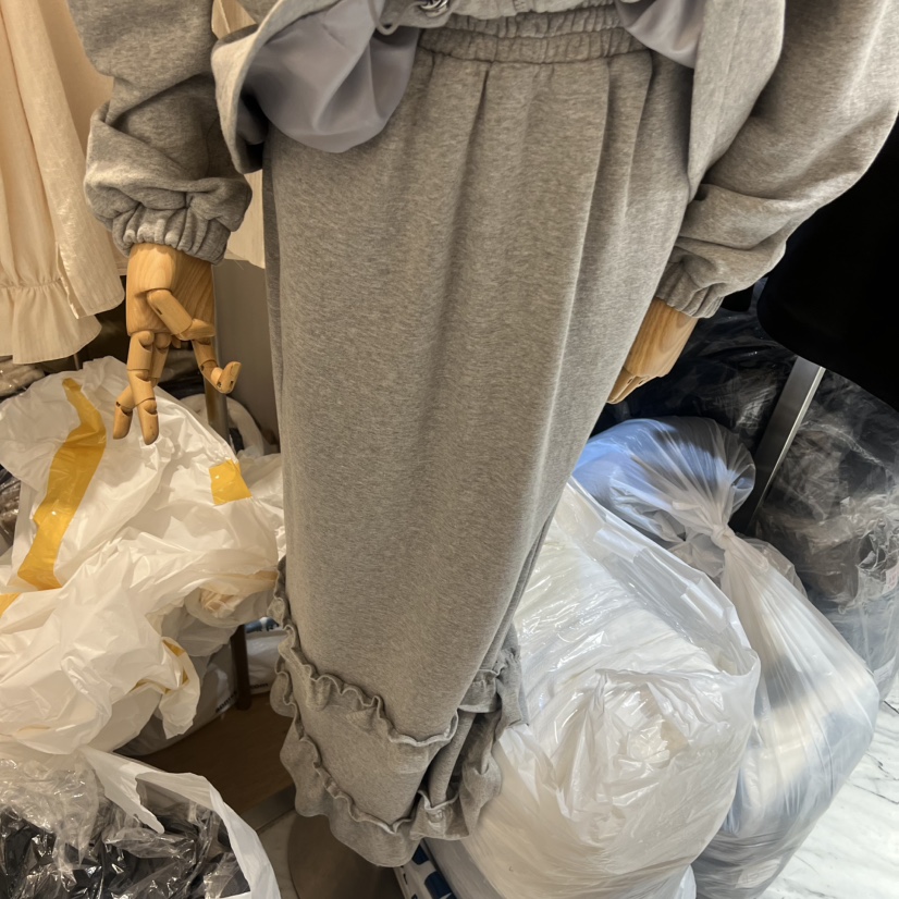 OGI東大門㊣代購女裝新款時尚休閑職業半身裙中短裙荷葉邊長款FLat OGI半身裙/中短裙圖色2