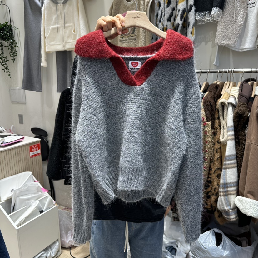 UNDERSTAR_VINTAGE東大門㊣實拍女士新款25秋冬熱賣人氣毛衣UNDERSTAR_VINTAGE毛衣圖色1