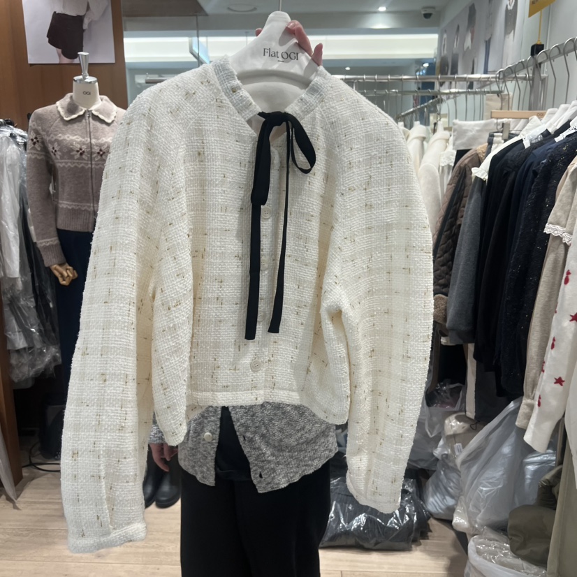 OGI東大門㊣實拍女裝新款熱賣25秋冬推薦時尚人氣襯衫蕾絲衫FLat OGI襯衫/蕾絲衫圖色1