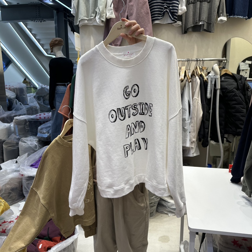 REPLAY東大門㊣代購女裝新款休閑人氣推薦25秋冬真品時尚衛衣REPLAY衛衣圖色1