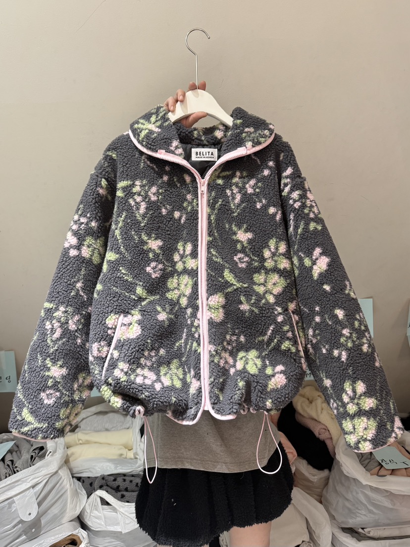 BELITA-L韓國直郵㊣女裝新品熱賣人氣休閑25秋冬推薦夾克花朵BELITA-L夾克圖色1