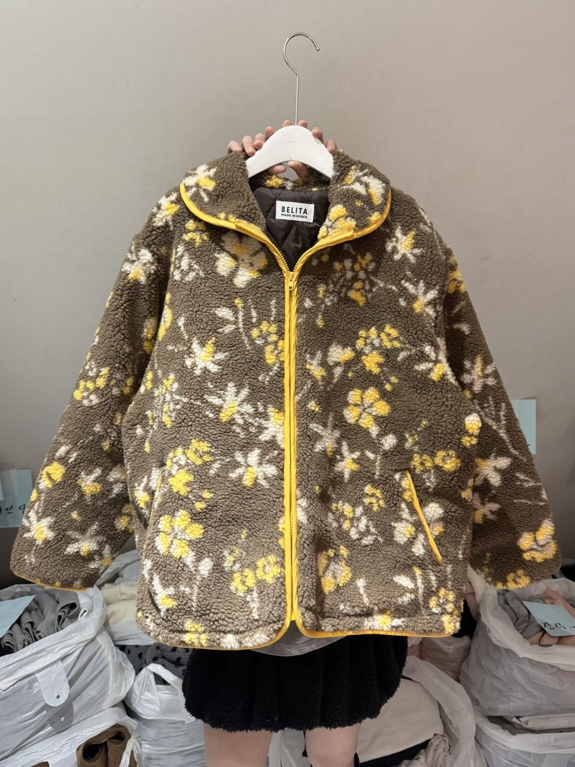 BELITA-L韓國直郵㊣女裝新品熱賣人氣休閑25秋冬推薦夾克花朵BELITA-L夾克圖色2
