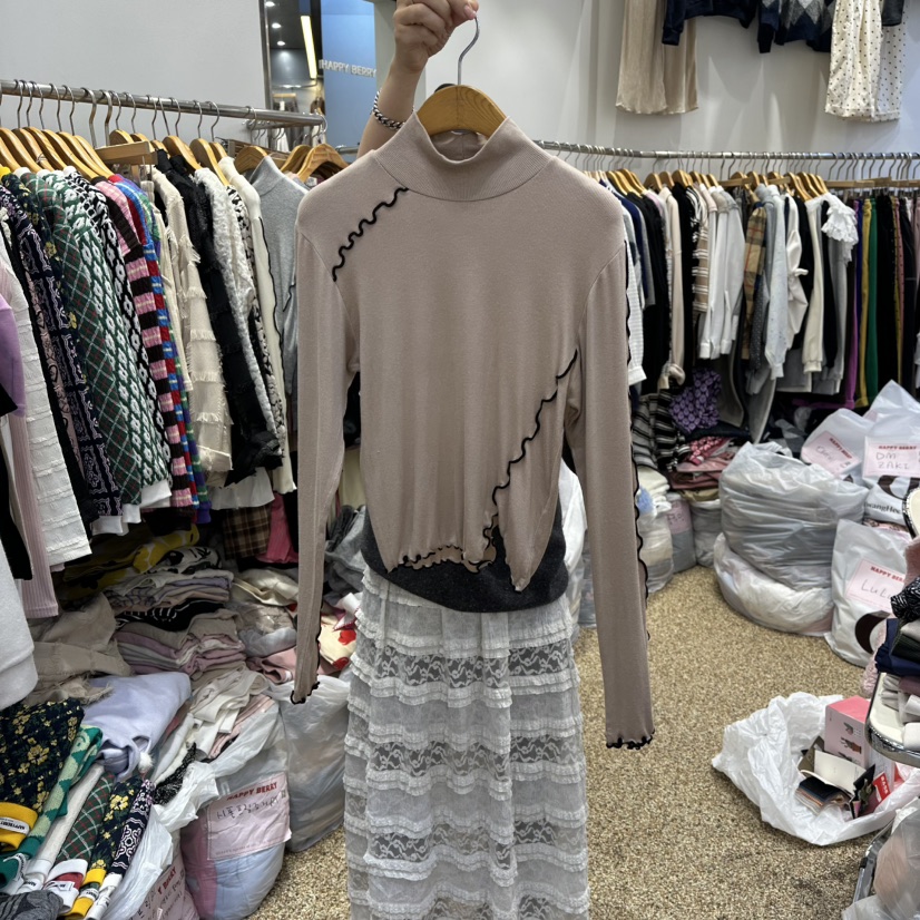 HAPPYBERRY韓國直郵㊣女士新品25秋冬休閑時尚職業真品長袖T恤HAPPYBERRY長袖T恤圖色2