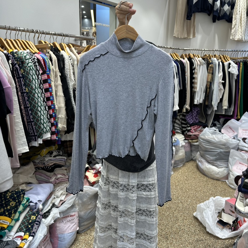 HAPPYBERRY韓國直郵㊣女士新品25秋冬休閑時尚職業真品長袖T恤HAPPYBERRY長袖T恤圖色3