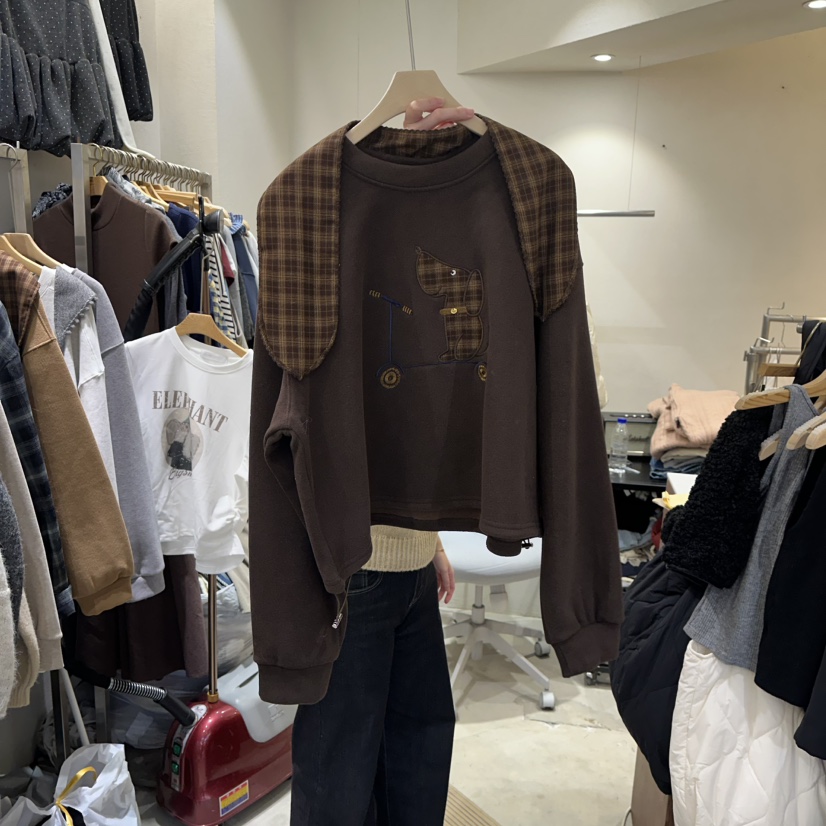 HIPTIQUE東大門㊣直郵女裝新款休閑推薦時尚真品衛衣含圍巾HIPTIQUE衛衣圖色3