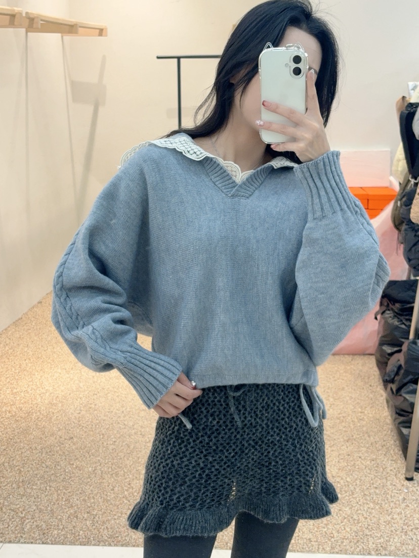 BLUE RIBBON東大門㊣代購女裝新品真品人氣25秋冬休閑毛衣BLUE RIBBON毛衣