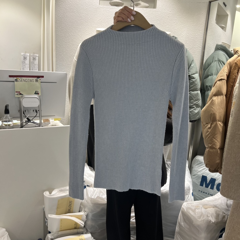 SENDTWO東大門㊣代購女裝新款真品人氣職業推薦熱賣25秋冬針織衫SENDTWO針織衫圖色6