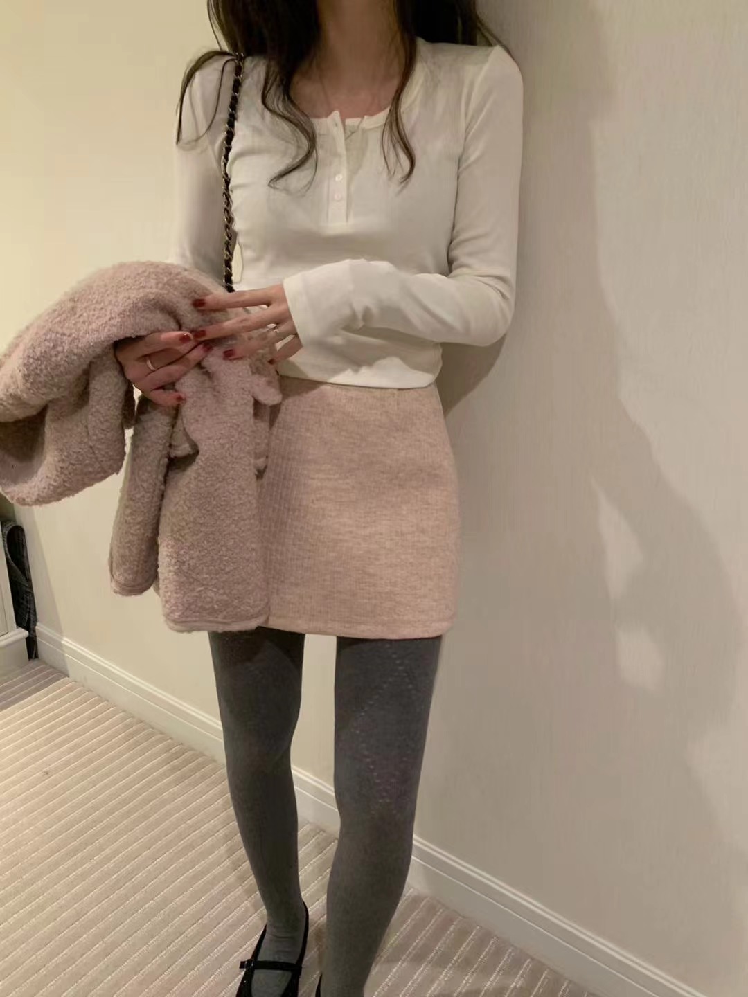 PYT-ot韓國代購㊣女士新款時尚熱賣25秋冬人氣推薦職業短裙pretty young thing短裙圖色1