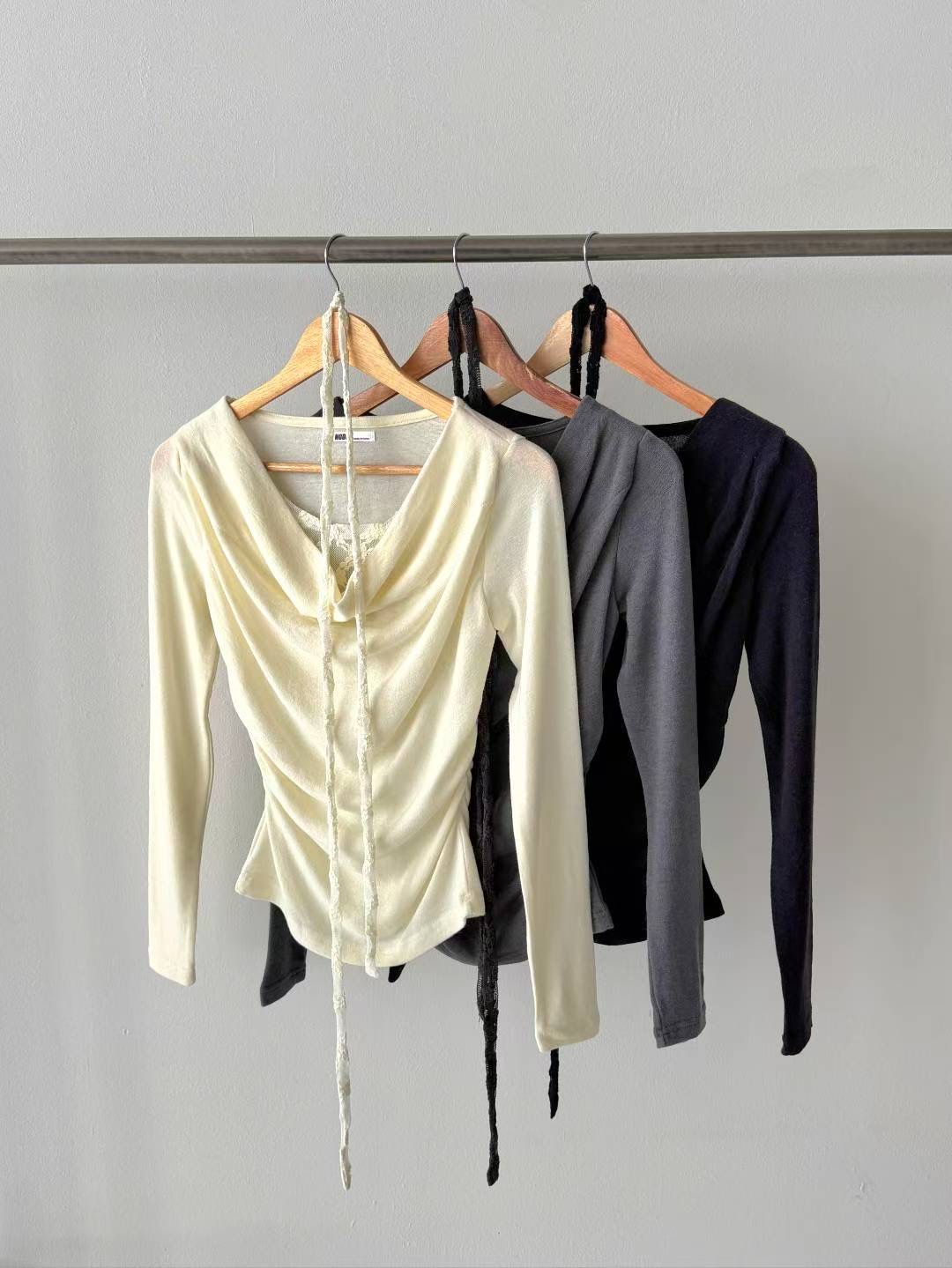 DOTNODI（無品牌標）東大門㊣代購女裝新品人氣時尚長袖T恤DOTNODI長袖T恤