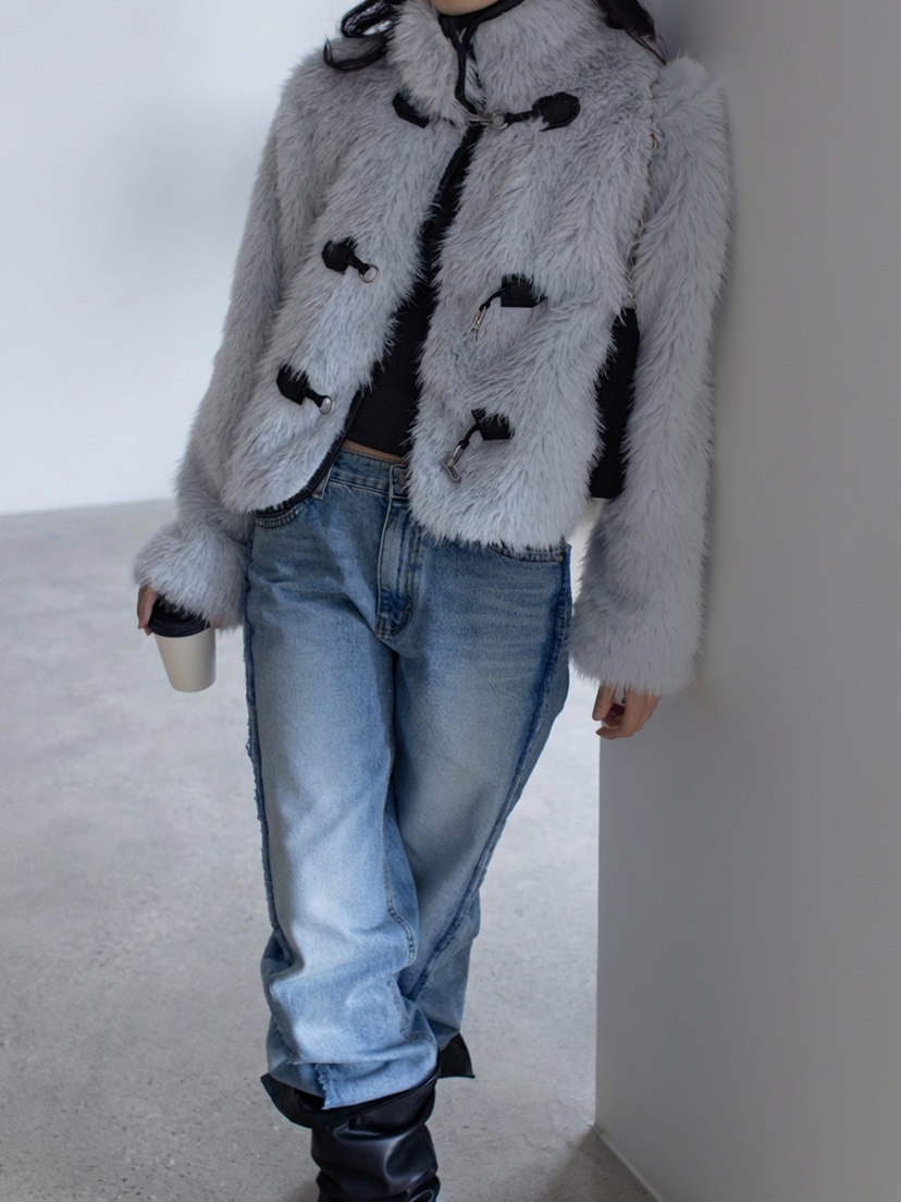 INSSENSE-A東大門㊣代購女裝新品熱賣職業25秋冬短款大衣短款INSSENSE-A短款大衣