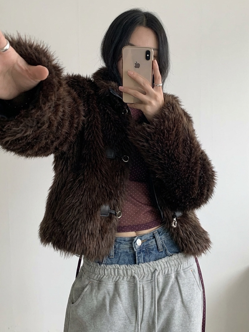 INSSENSE-A東大門㊣代購女裝新品熱賣職業25秋冬短款大衣短款INSSENSE-A短款大衣