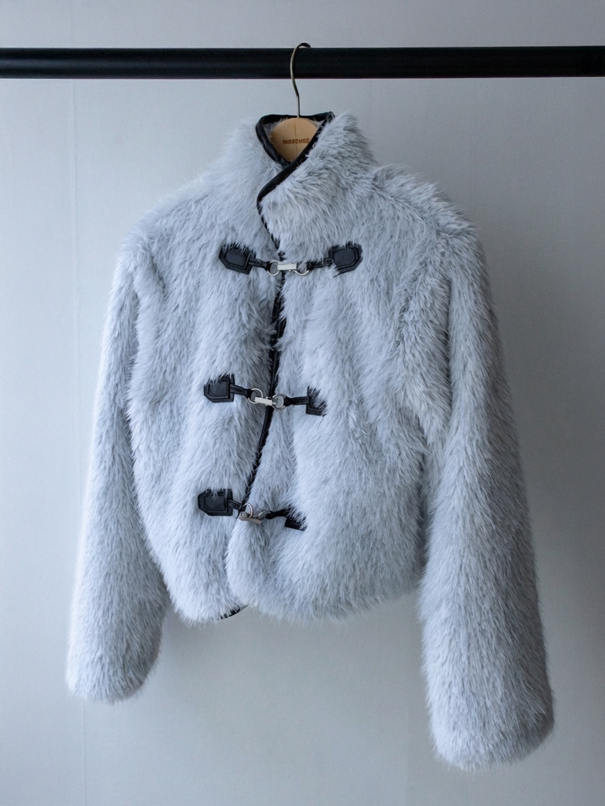 INSSENSE-A東大門㊣代購女裝新品熱賣職業25秋冬短款大衣短款INSSENSE-A短款大衣圖色1