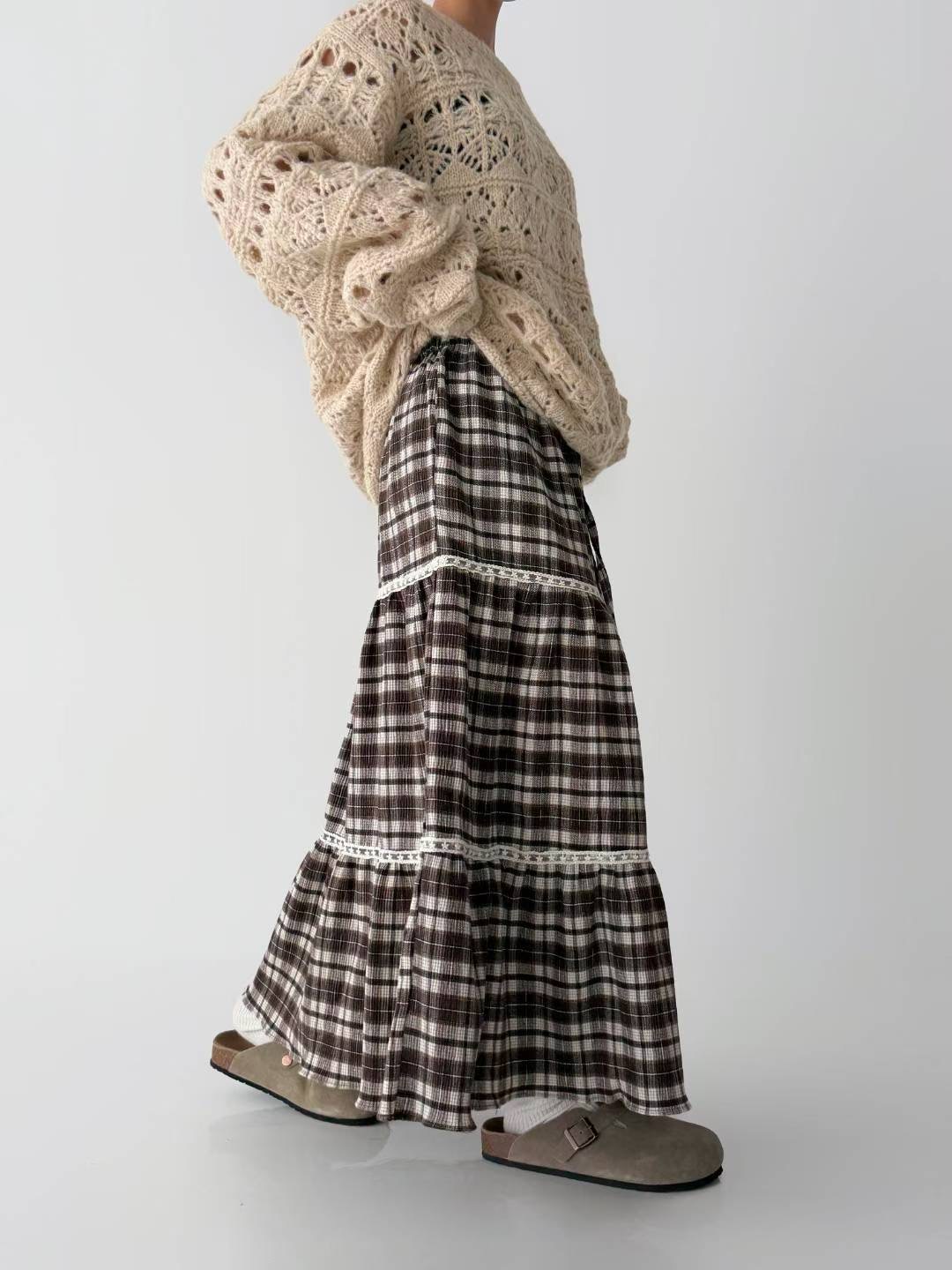 DOTNODI（無品牌標）東大門㊣實拍女裝新款熱賣推薦25秋冬長裙DOTNODI長裙