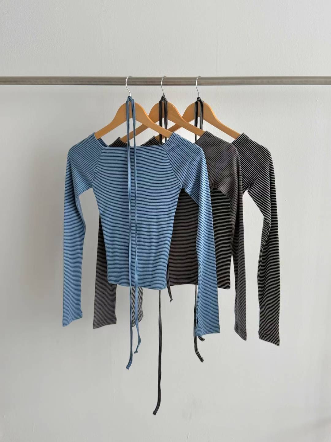 DOTNODI（無品牌標）韓國代購㊣女裝新款職業人氣時尚長袖T恤DOTNODI長袖T恤