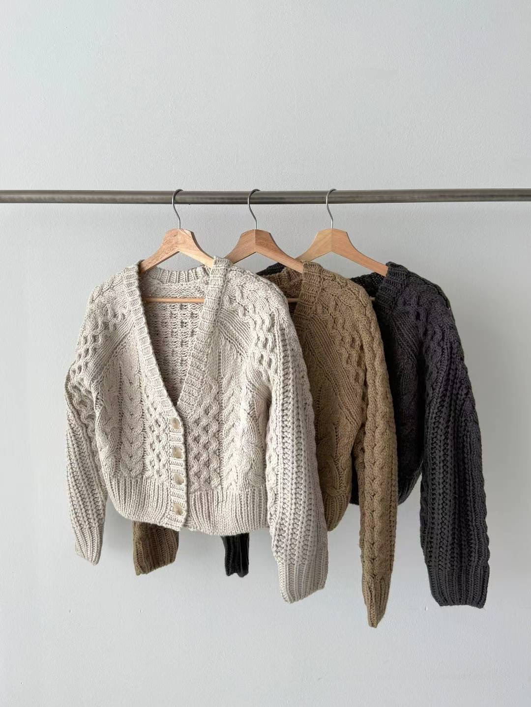 DOTNODI（無品牌標）東大門㊣代購女裝新品真品25秋冬針織衫格子DOTNODI針織衫