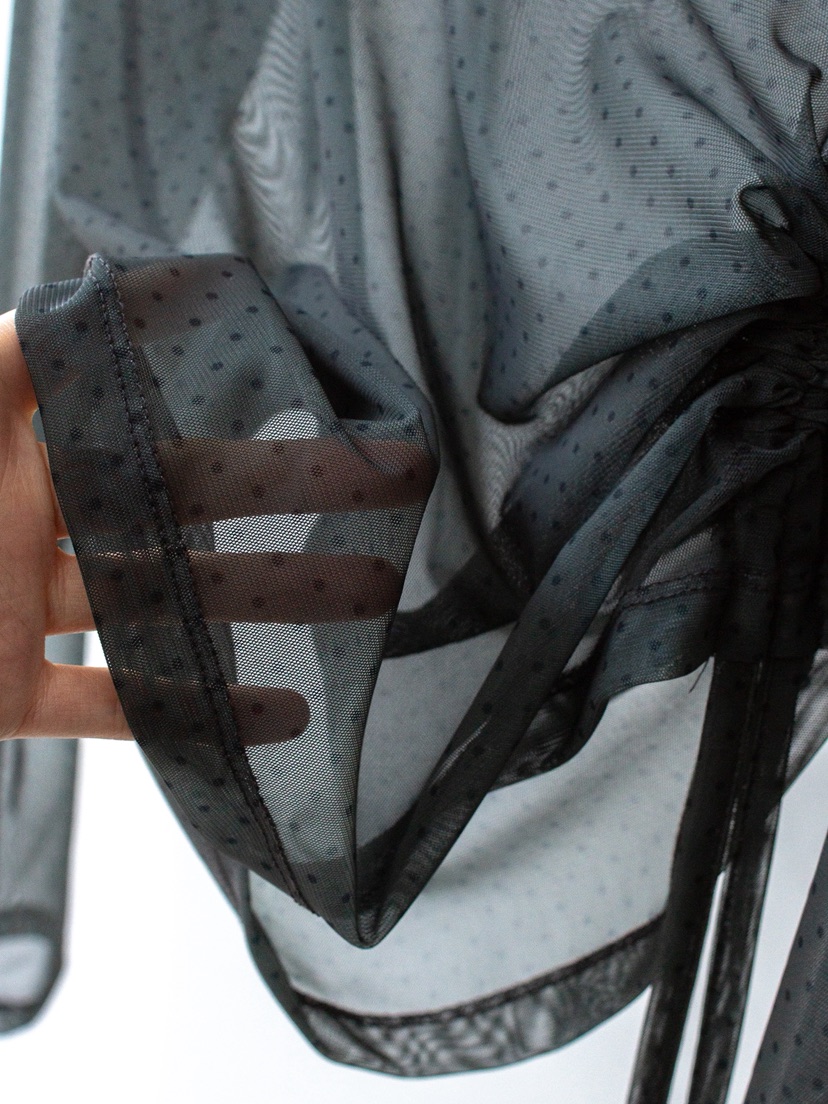 INSSENSE-A東大門㊣直郵女裝新款熱賣真品長袖T恤系帶透明INSSENSE-A長袖T恤