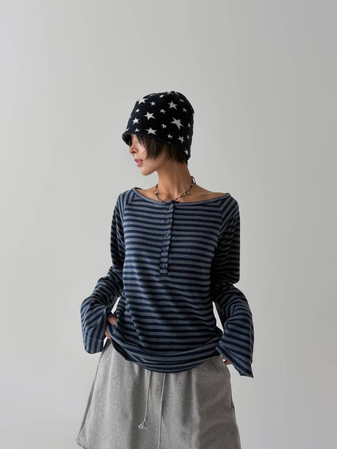 DOTNODI（無品牌標）東大門㊣實拍女裝新款職業休閑長袖T恤DOTNODI長袖T恤