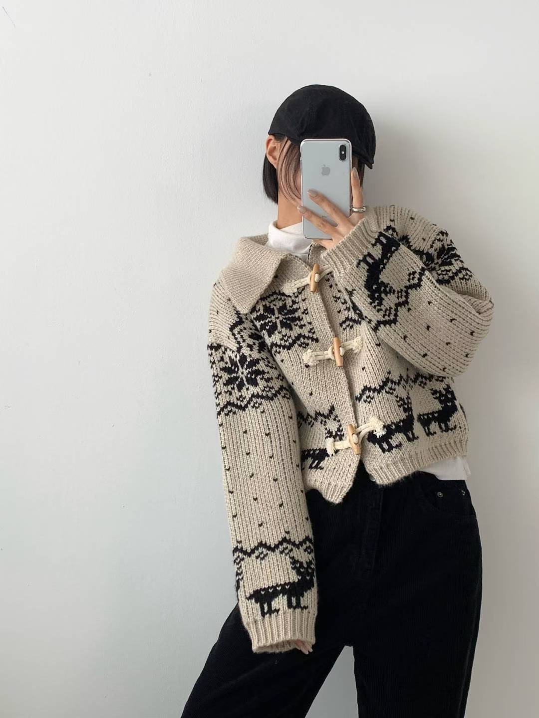 DOTNODI（無品牌標）東大門㊣實拍女裝新品熱賣職業時尚毛衣DOTNODI毛衣圖色1