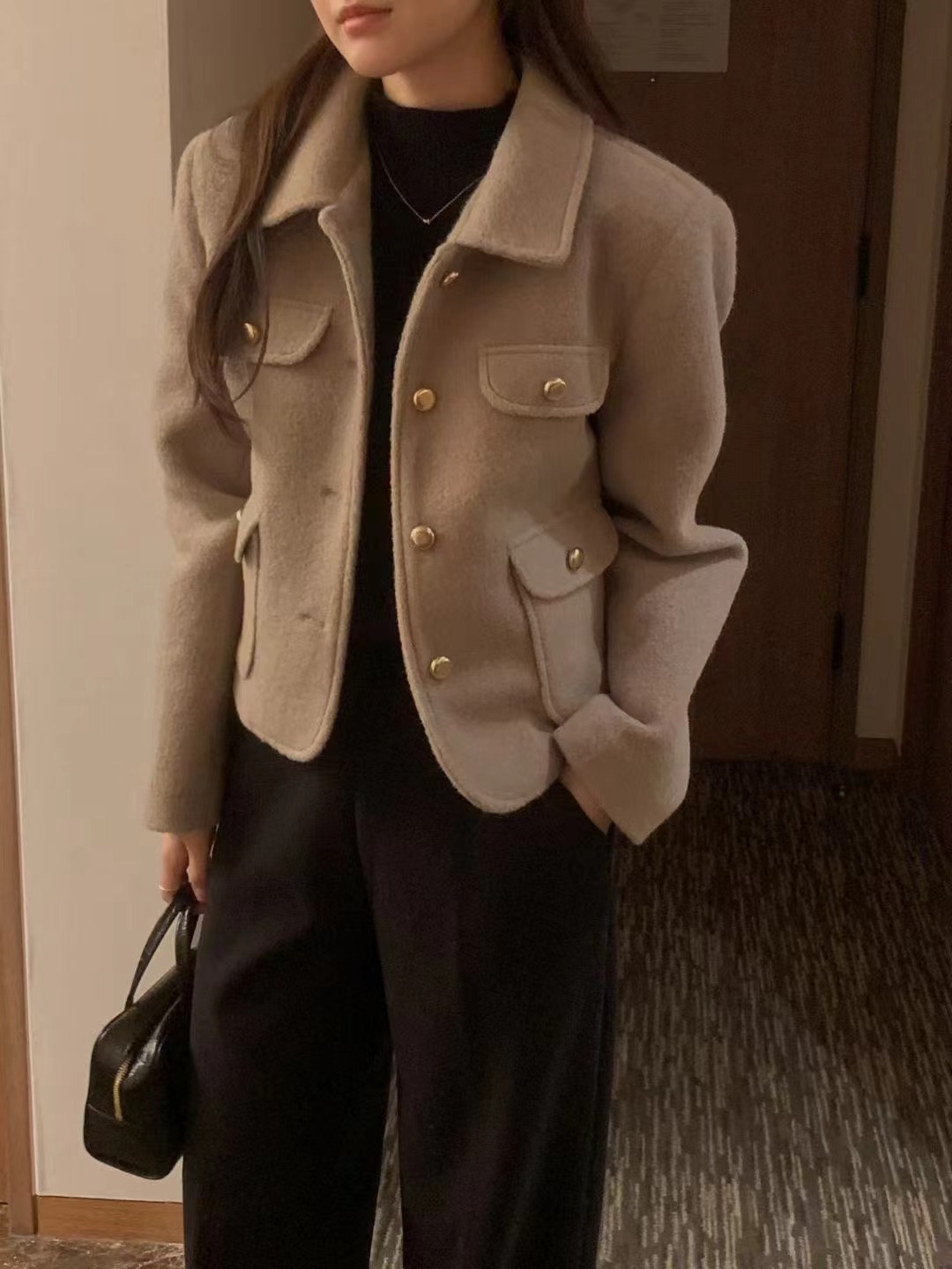 OSRO韓國直郵㊣女士新品休閑熱賣推薦職業人氣時尚真品夾克OSRO夾克圖色1