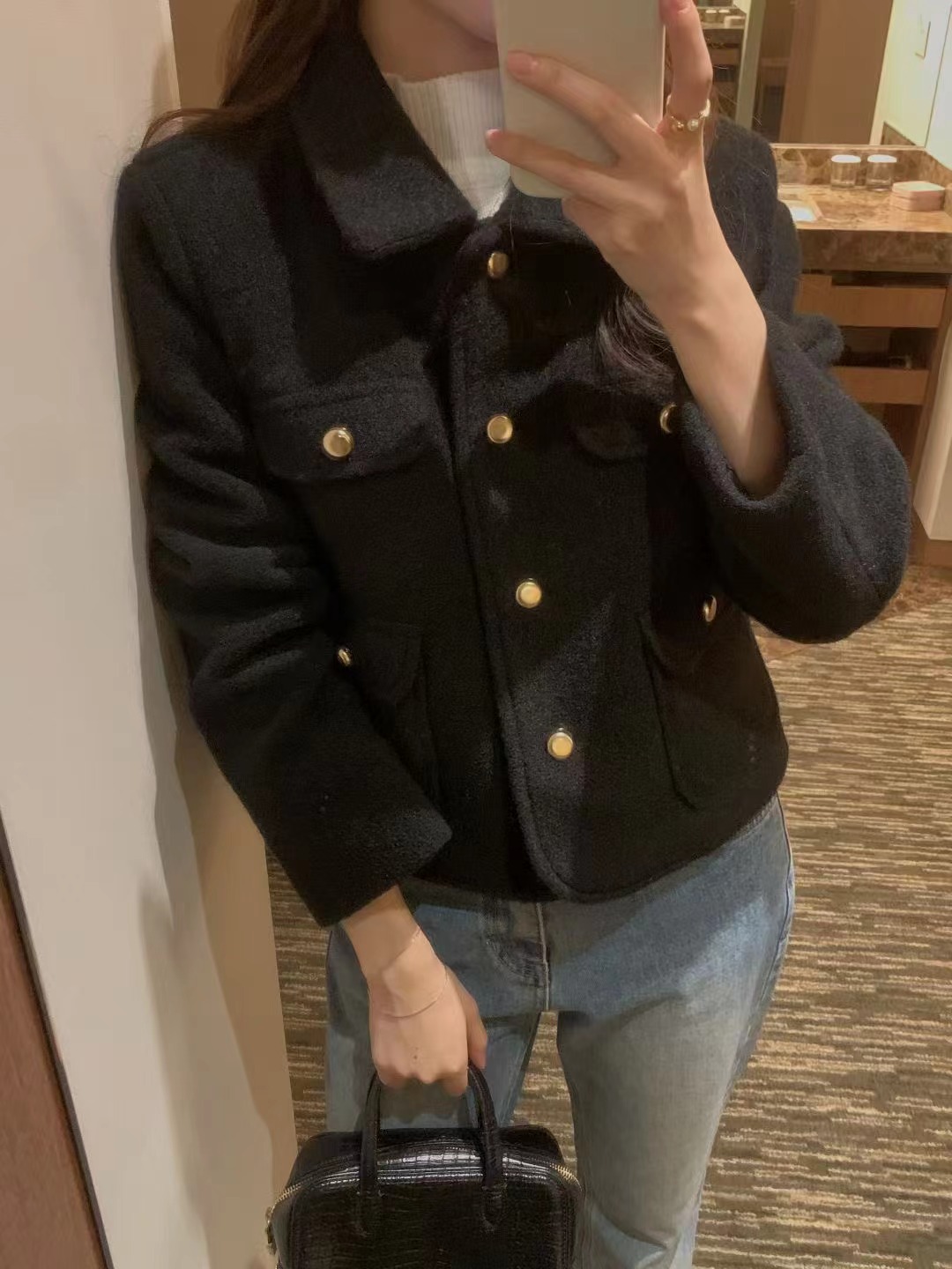 OSRO韓國直郵㊣女士新品休閑熱賣推薦職業人氣時尚真品夾克OSRO夾克圖色2