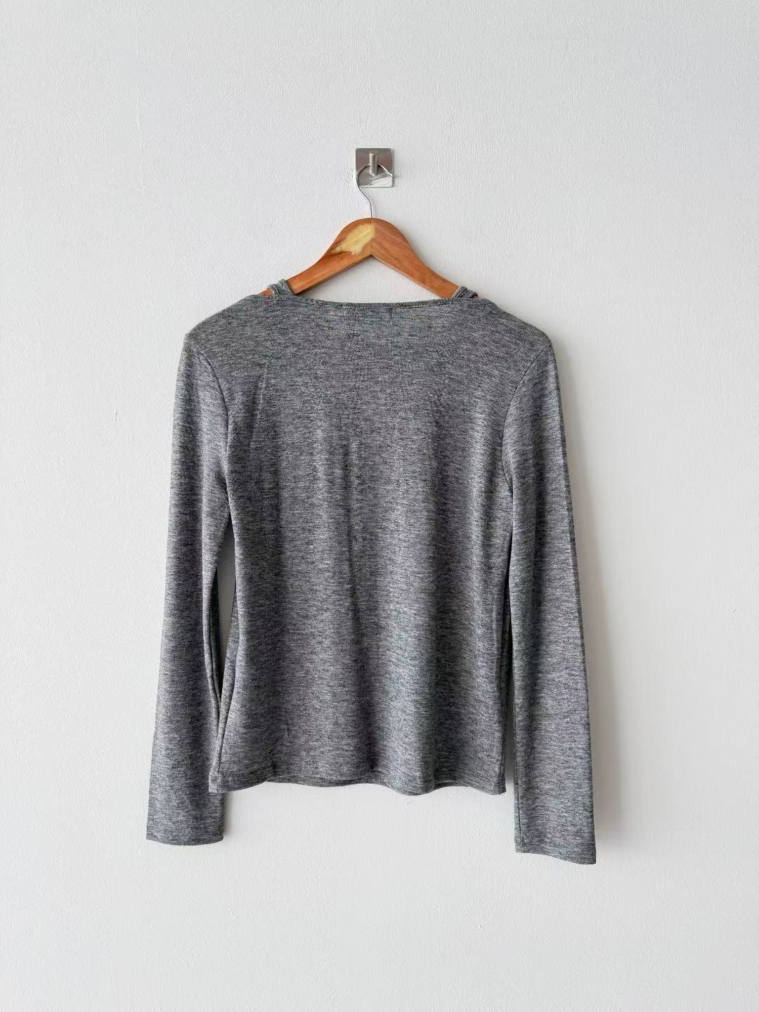 DOTNODI（無品牌標）東大門㊣實拍女士新品時尚長袖T恤假兩件DOTNODI長袖T恤