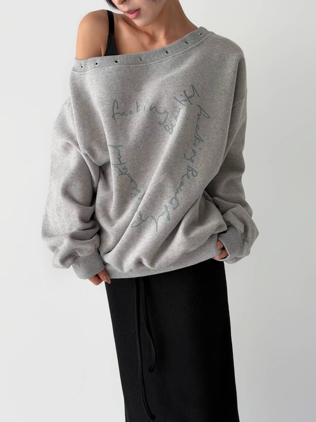 DOTNODI（無品牌標）韓國代購㊣女裝新款真品25秋冬人氣衛衣DOTNODI衛衣