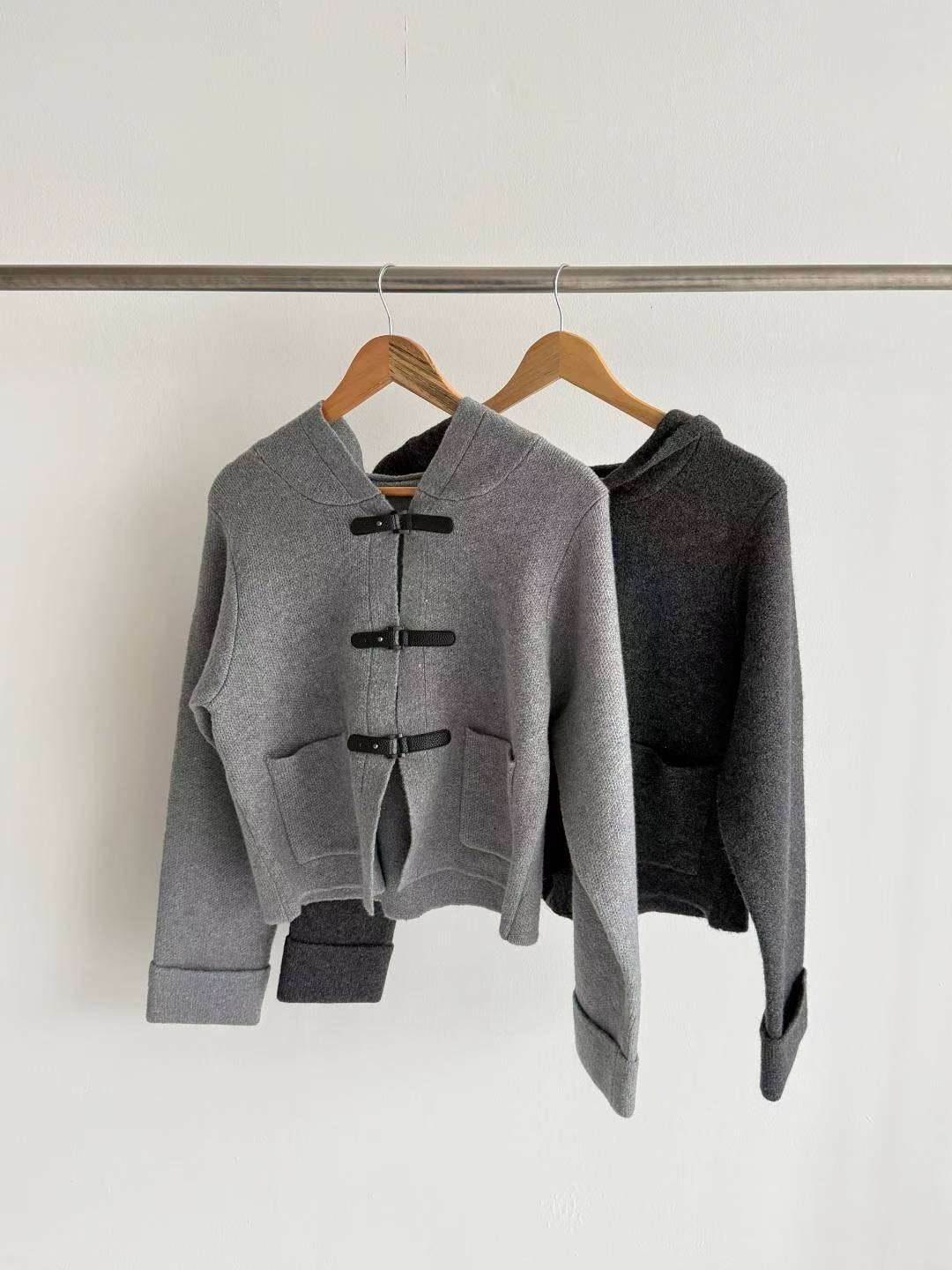 DOTNODI（無品牌標）東大門㊣代購女士新款休閑時尚針織衫兜帽DOTNODI針織衫