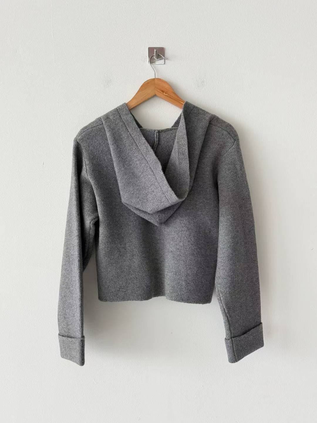 DOTNODI（無品牌標）東大門㊣代購女士新款休閑時尚針織衫兜帽DOTNODI針織衫