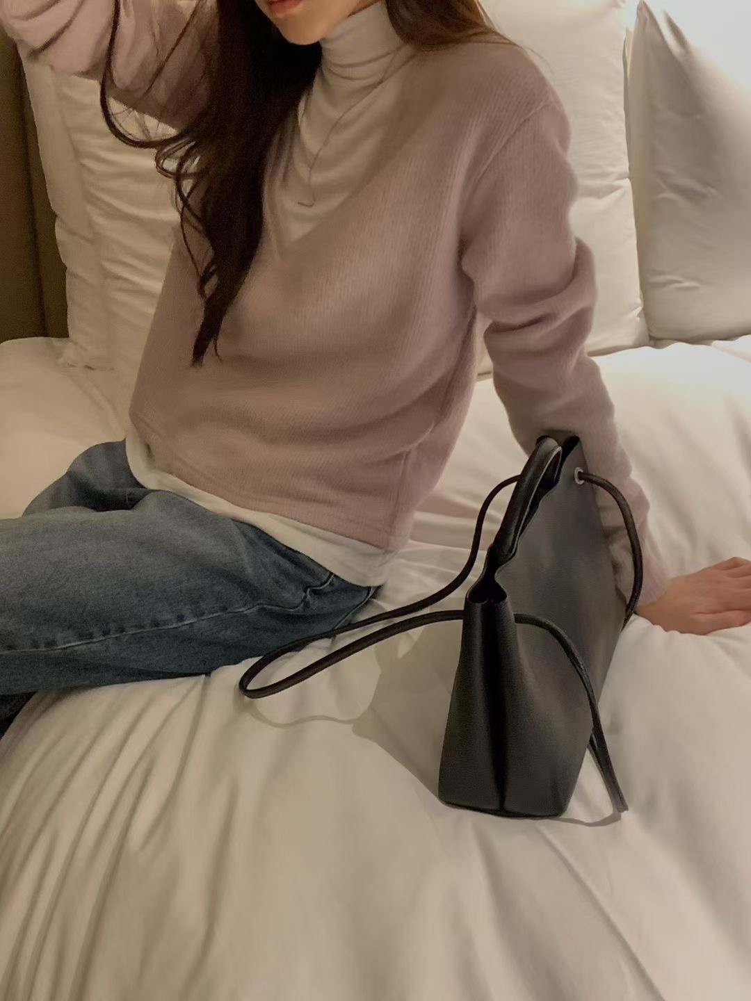 OSRO東大門㊣實拍女士新款25秋冬休閑推薦真品針織衫假兩件OSRO針織衫