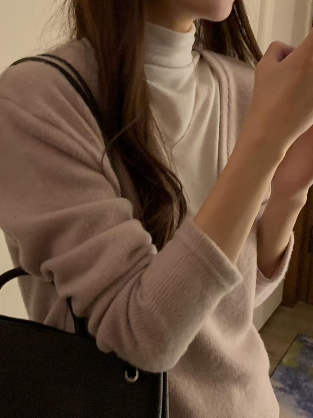 OSRO東大門㊣實拍女士新款25秋冬休閑推薦真品針織衫假兩件OSRO針織衫