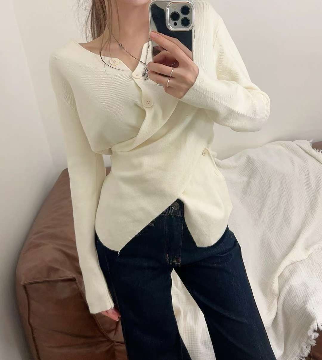 KITSCH東大門㊣代購女裝新品真品25秋冬推薦熱賣職業針織衫KITSCH針織衫圖色1