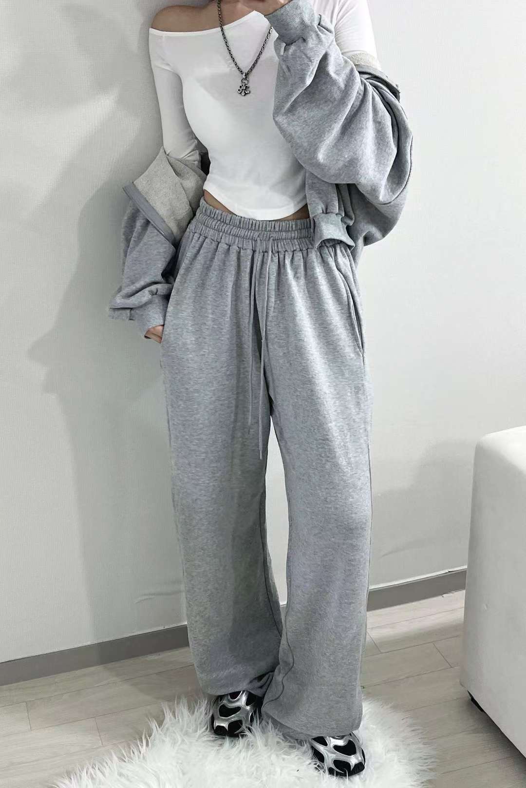 KITSCH韓國代購㊣女士新款25秋冬時尚推薦人氣休閑職業休閑褲KITSCH休閑褲圖色1