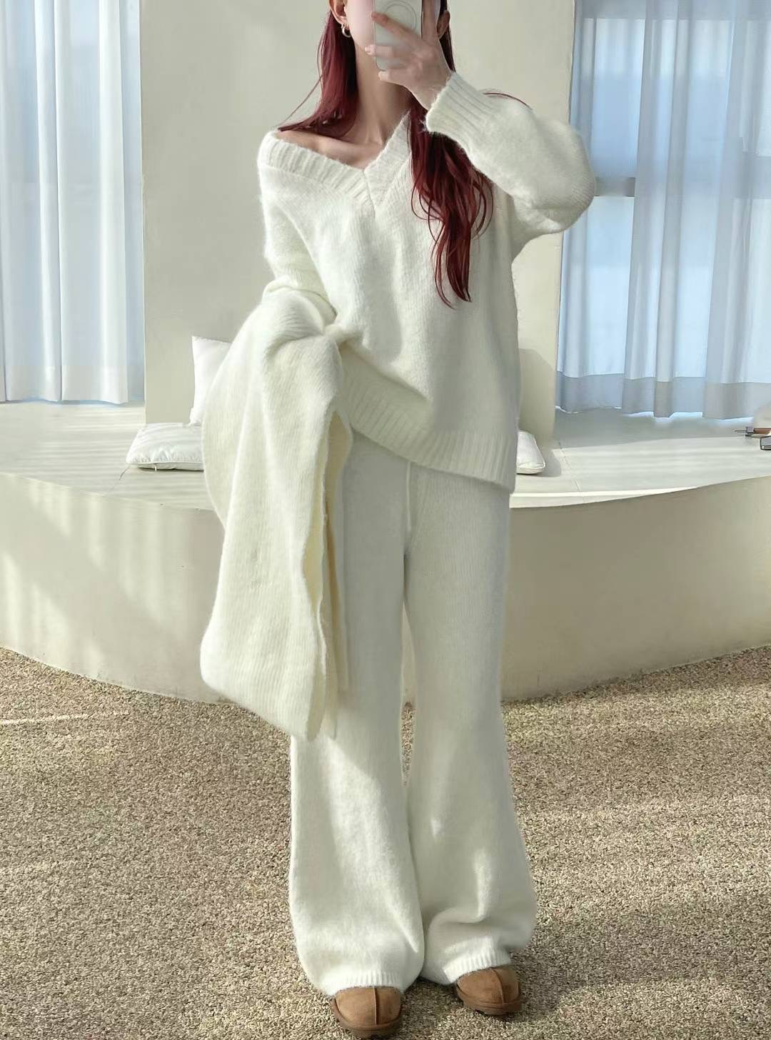 KITSCH東大門㊣代購女裝新款時尚真品熱賣25秋冬套裝三件套圍巾KITSCH套裝圖色2