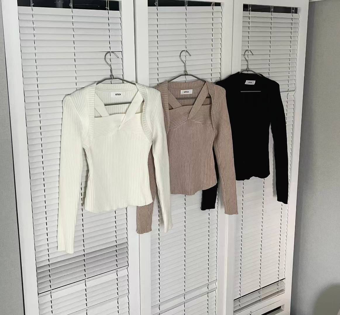 KITSCH韓國直郵㊣女裝新品25秋冬真品職業時尚休閑熱賣針織衫KITSCH針織衫