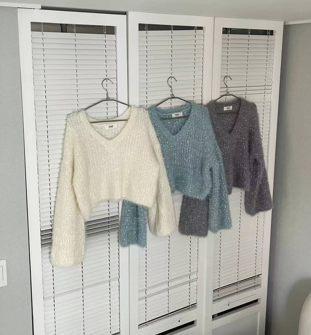 KITSCH東大門㊣實拍女裝新款休閑職業人氣推薦25秋冬針織衫皮草KITSCH針織衫