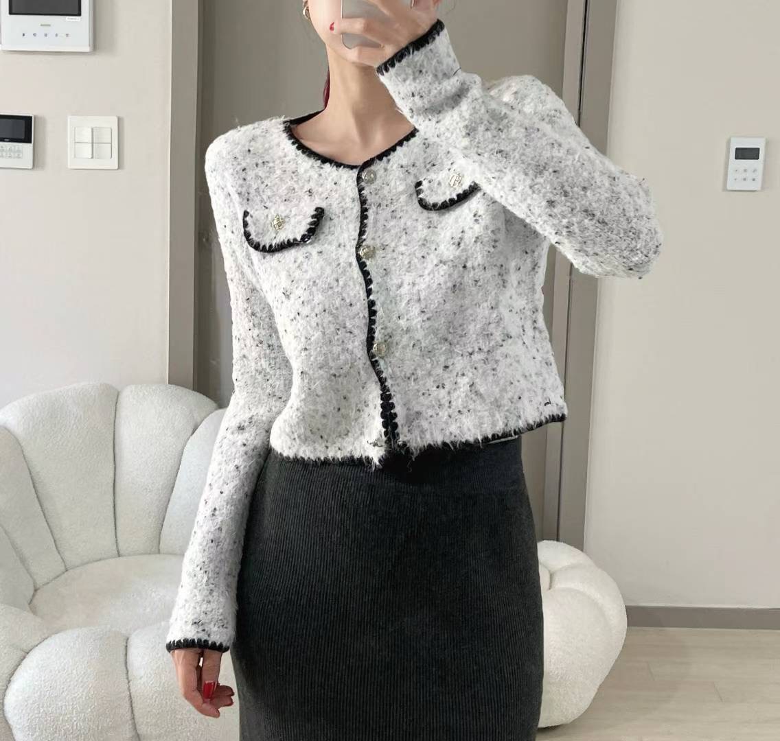 KITSCH韓國代購㊣女士新款25秋冬真品熱賣人氣推薦針織衫花呢KITSCH針織衫圖色3