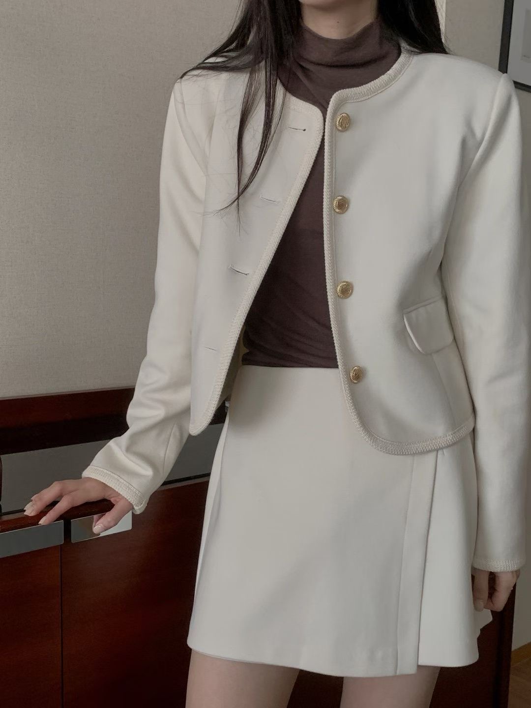 OSRO韓國直郵㊣女裝新品休閑人氣25秋冬職業時尚推薦熱賣夾克OSRO夾克