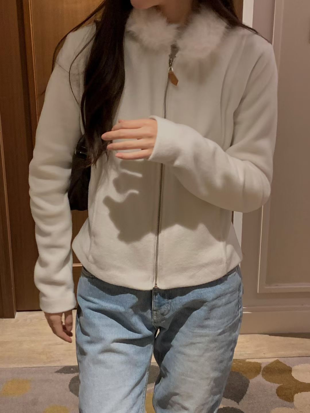 OSRO韓國直郵㊣女士新品休閑推薦熱賣25秋冬職業夾克抓絨拉鏈OSRO夾克