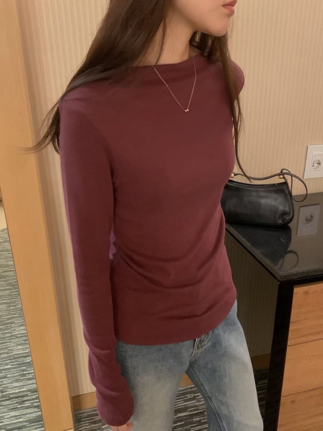 OSRO東大門㊣實拍女士新款職業25秋冬真品推薦時尚人氣長袖T恤OSRO長袖T恤