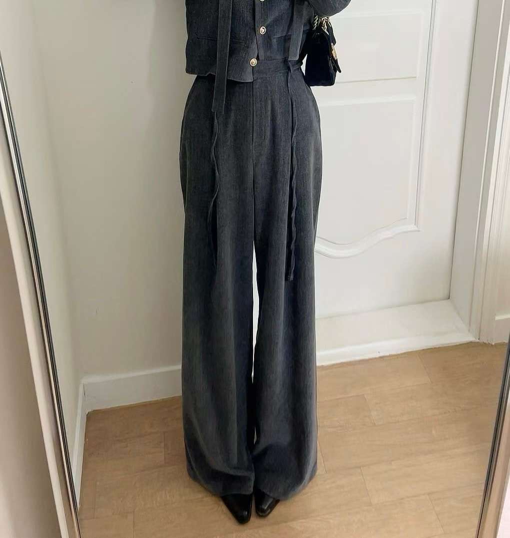 KITSCH東大門㊣實拍女裝新款25秋冬時尚熱賣職業人氣休閑褲KITSCH休閑褲圖色1