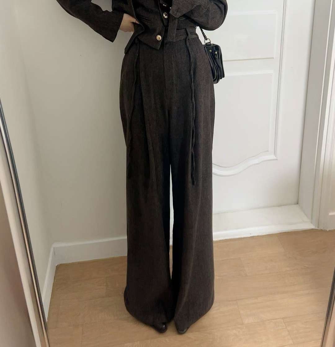 KITSCH東大門㊣實拍女裝新款25秋冬時尚熱賣職業人氣休閑褲KITSCH休閑褲圖色2