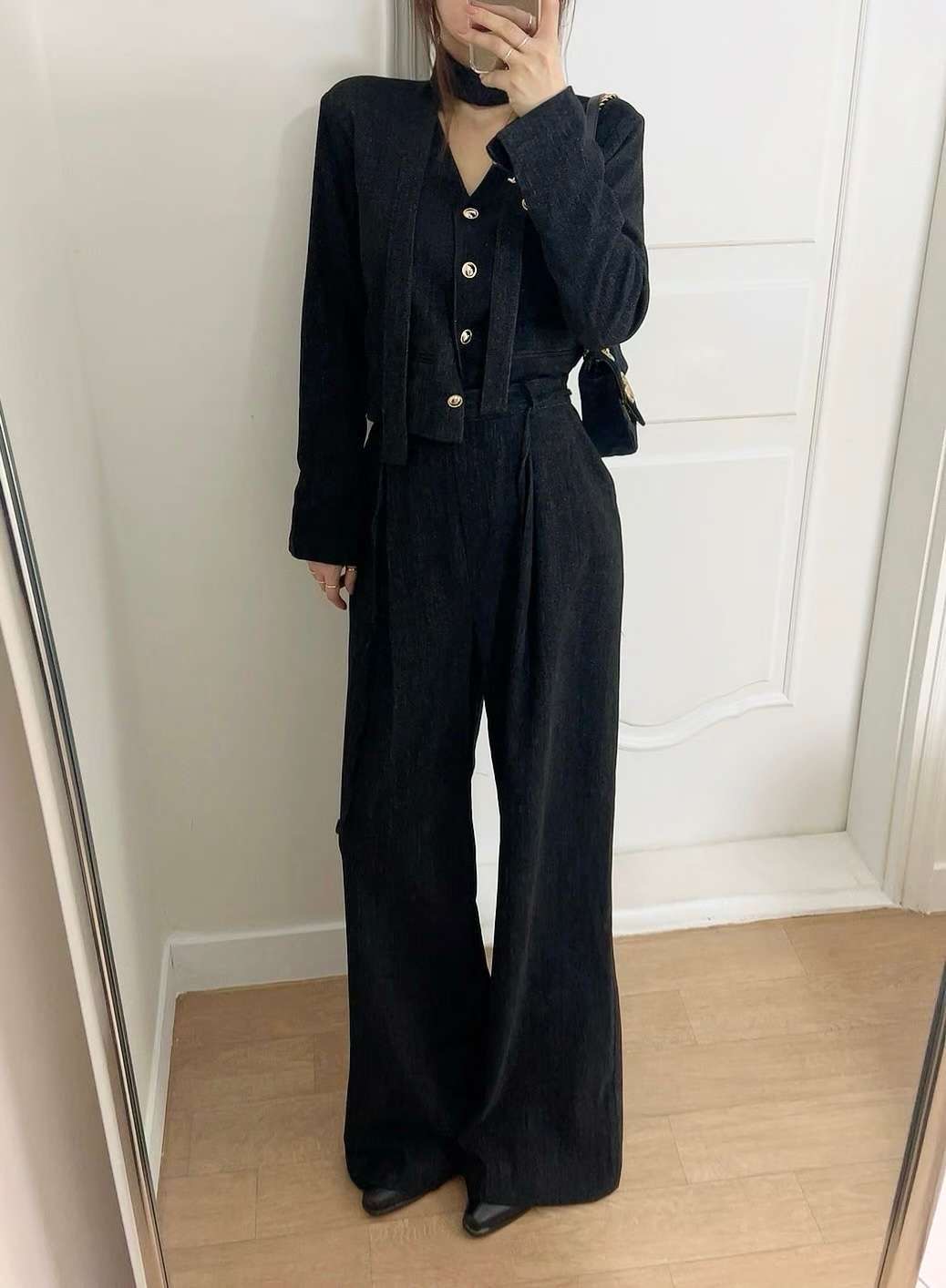 KITSCH東大門㊣實拍女裝新款25秋冬時尚熱賣職業人氣休閑褲KITSCH休閑褲圖色3