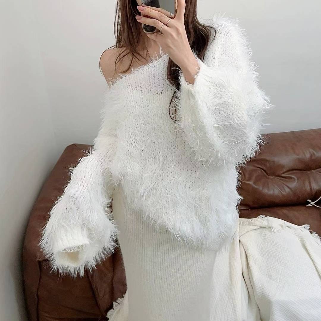 KITSCH東大門㊣直郵女士新品推薦熱賣職業25秋冬針織衫船領KITSCH針織衫圖色1