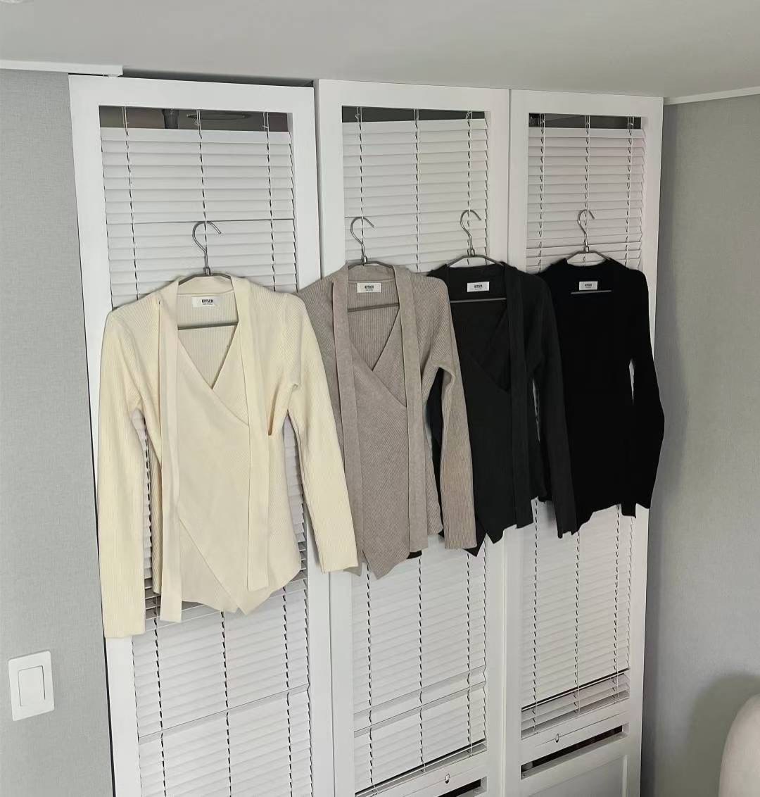 KITSCH韓國直郵㊣女裝新款推薦人氣職業休閑時尚針織衫含脖帶KITSCH針織衫